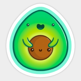 Avocuddle - Cute Kawaii Avocado Sticker